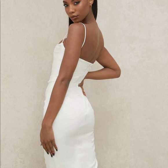 House of CB Dresses House Of Cb Anja Ivory Satin Corset Dress